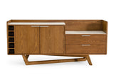 James - Contemporary Walnut & White Buffet