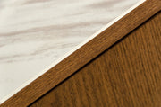 James - Contemporary Walnut & White Buffet — view 3