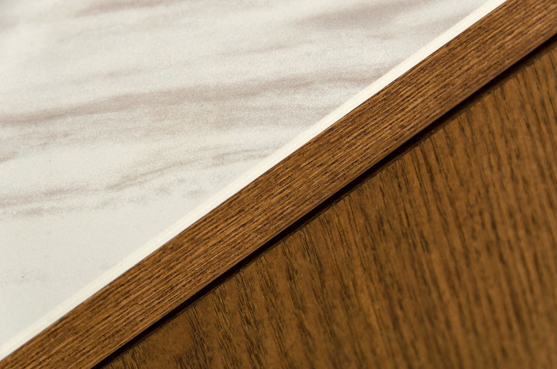 James - Contemporary Walnut & White Buffet — view 3