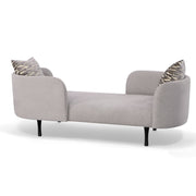 Jamie - Glam Light Grey Fabric Two Seater Chaise