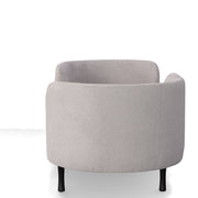 Jamie - Glam Light Grey Fabric Two Seater Chaise — view 4