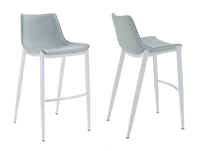 Jane - Modern Light Grey Counter Stool Set of 2 — view 3