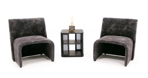 Modern Jarvis Accent Dark Grey Fabric Chair