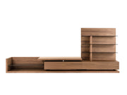 Jefferson - Mid-Century Modern Reversible Walnut Entertainment Center — view 2
