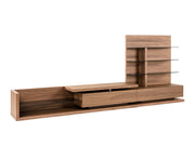 Jefferson - Mid-Century Modern Reversible Walnut Entertainment Center — view 4