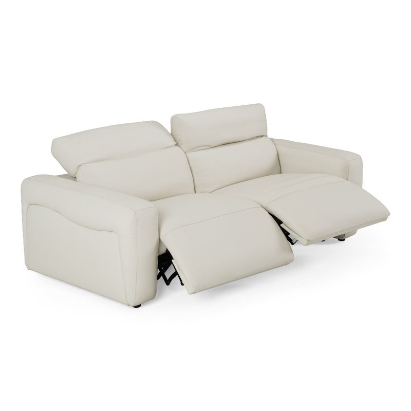 Jessop - Modern Leather Sofa 2 Recliners — view 2