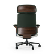 Johnson - Modern Green Leather Executive Office Chair — view 3