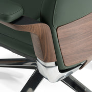 Johnson - Modern Green Leather Executive Office Chair — view 5