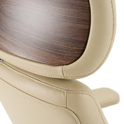 Johnson - Modern Beige Leather Executive Office Chair — view 4