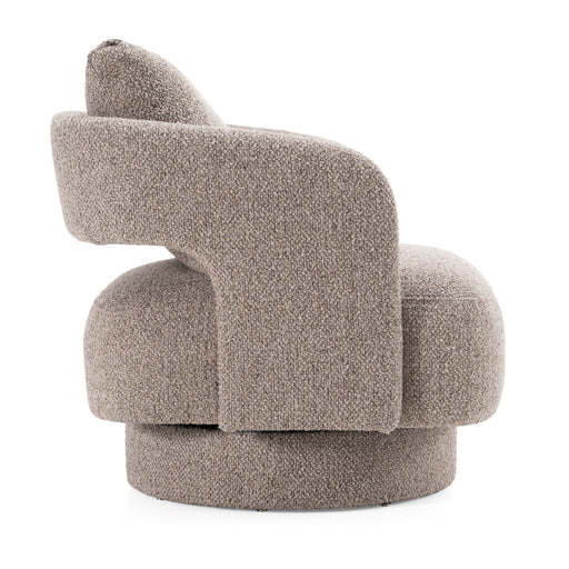 Johnny - Modern Brown Fabric Accent Chair — view 2