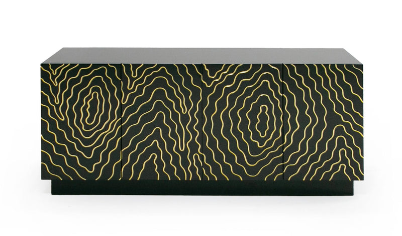 Jonah- Modern Black and Gold Buffet — view 3