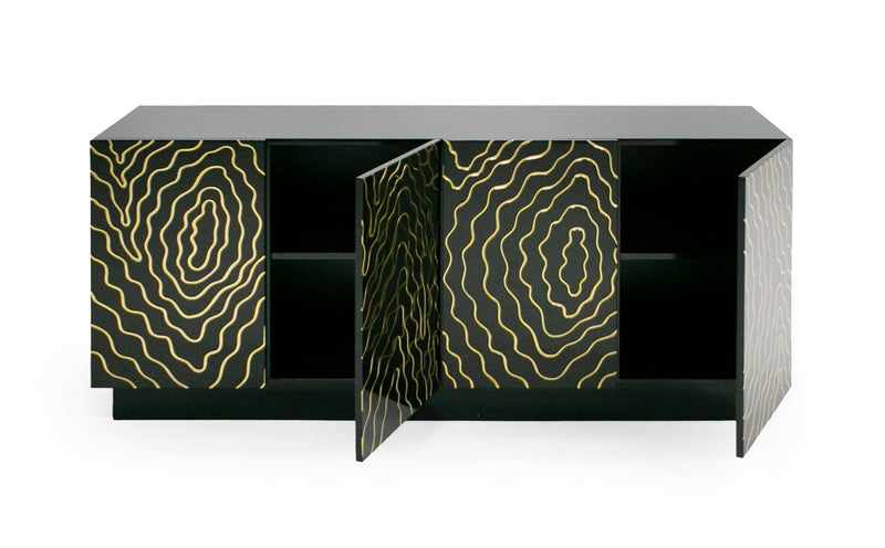 Jonah- Modern Black and Gold Buffet — view 5