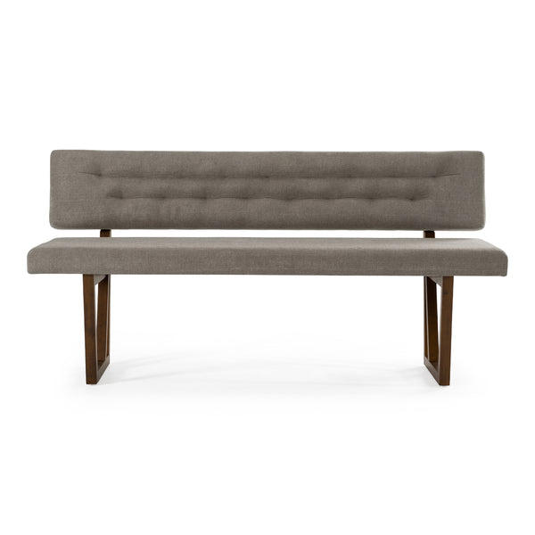 Jordan Modern Grey & Walnut Dining Bench