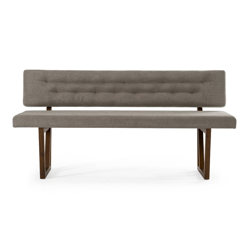 Jordan Modern Grey & Walnut Dining Bench