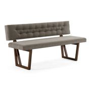 Jordan Modern Grey & Walnut Dining Bench — view 2