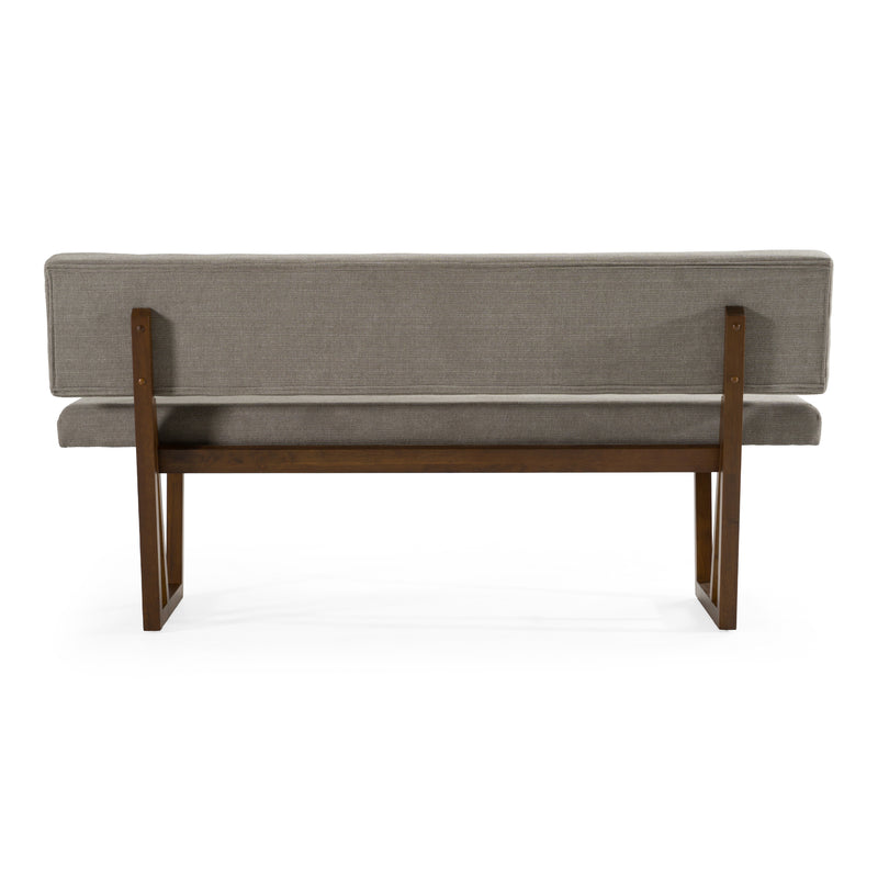 Jordan Modern Grey & Walnut Dining Bench — view 4