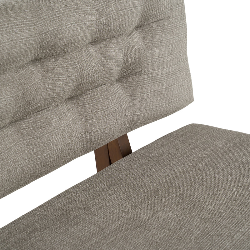 Jordan Modern Grey & Walnut Dining Bench — view 5