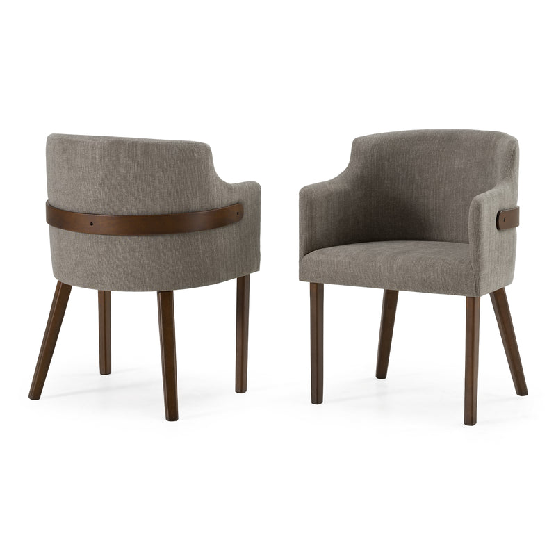 Jordan Modern Grey & Walnut Dining Chair (Set of 2) — view 4