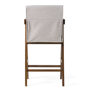 Joseline - Modern Beige Fabric + Walnut Counter Chair (Set of 2) — view 4