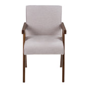 Joseline - Modern Beige Fabric + Walnut Dining Chair (Set of 2) — view 2