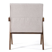 Joseline - Modern Beige Fabric + Walnut Accent Chair (Set of 2) — view 5