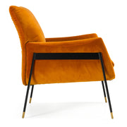 Joseph Modern Orange Fabric Accent Chair — view 4