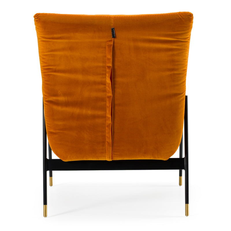 Joseph Modern Orange Fabric Accent Chair — view 5