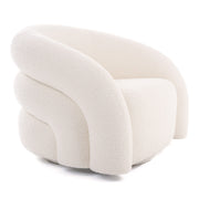 Joshua Modern White Fabric Accent Chair — view 2