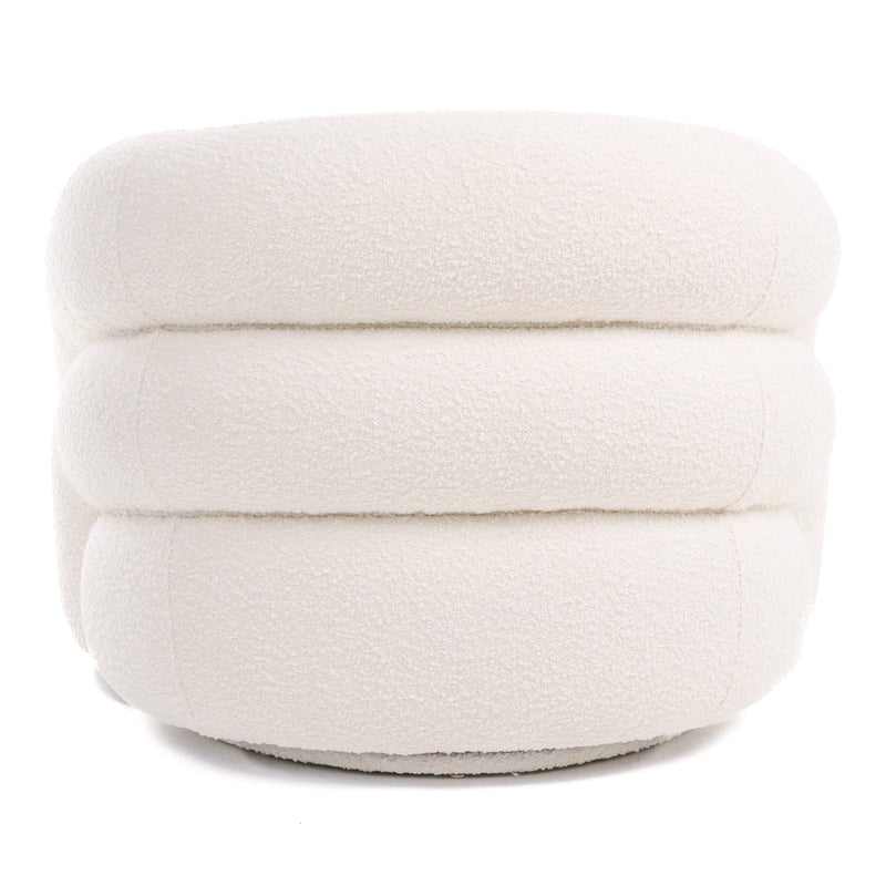 Joshua Modern White Fabric Accent Chair — view 4