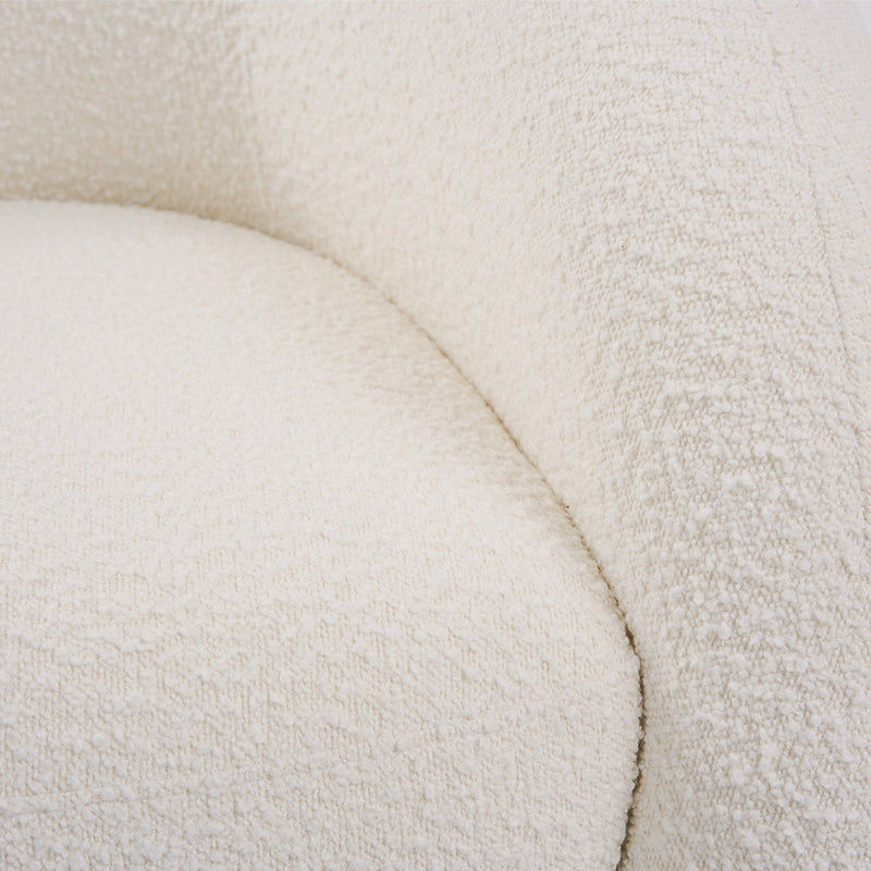 Joshua Modern White Fabric Accent Chair — view 5