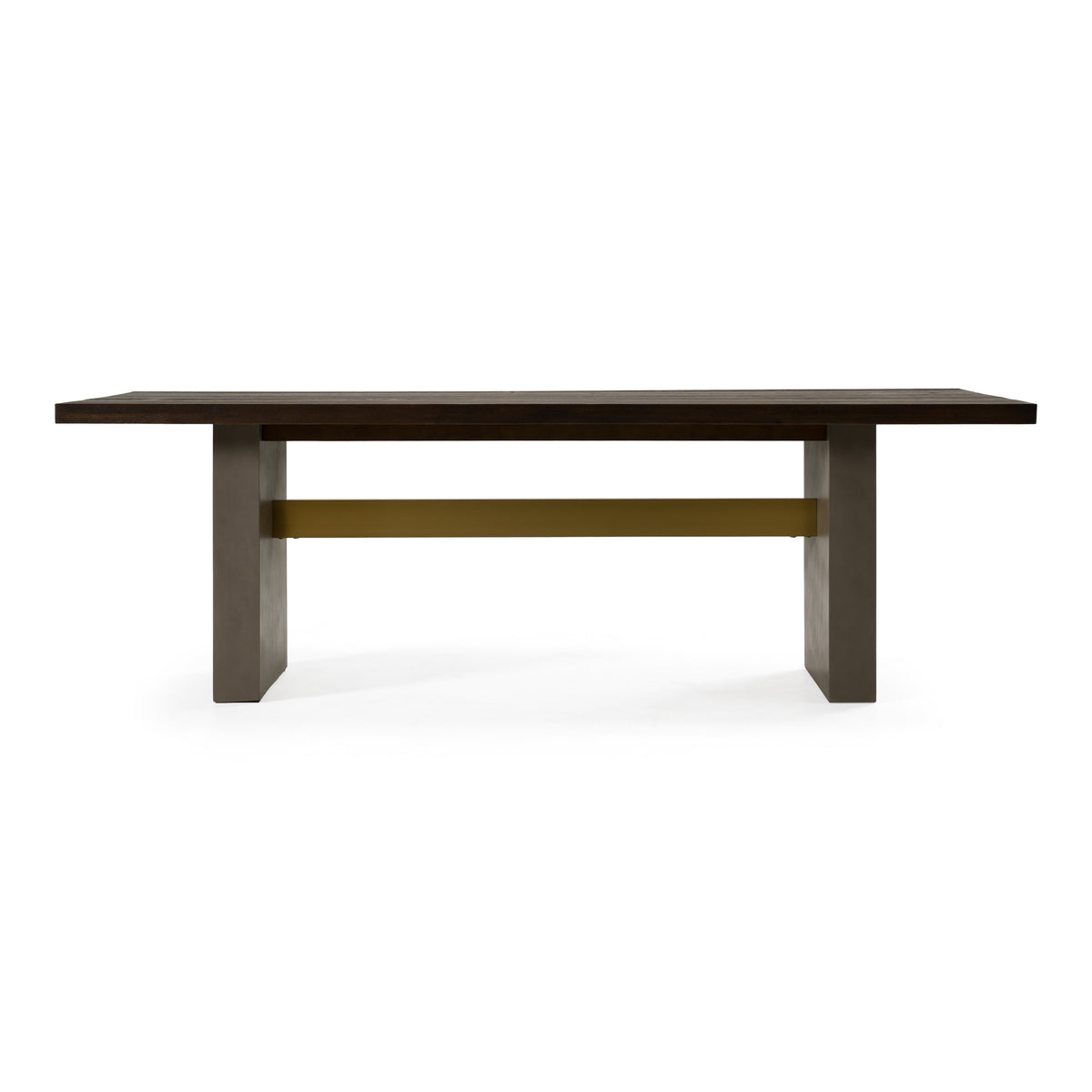 June - Modern Dark Grey & Walnut Dining Table — view 3
