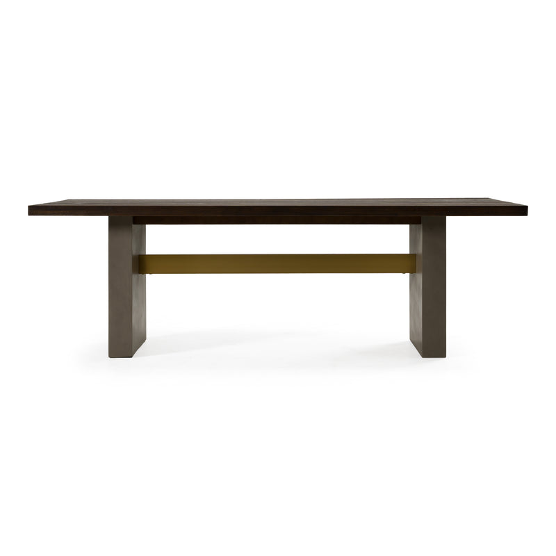 June - Modern Dark Grey & Walnut Dining Table — view 3