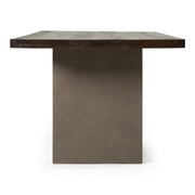 June - Modern Dark Grey & Walnut Dining Table — view 5