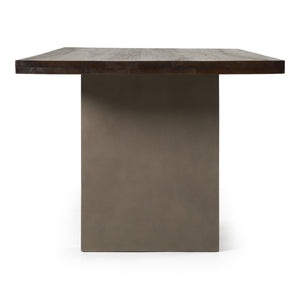 June - Modern Dark Grey & Walnut Dining Table — view 5