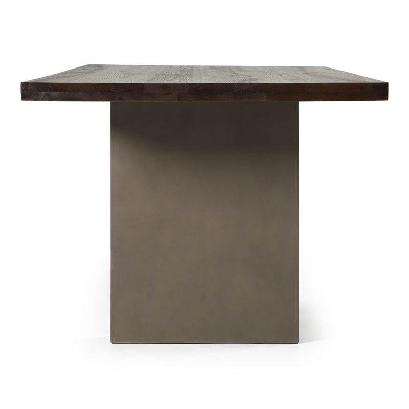 June - Modern Dark Grey & Walnut Dining Table — view 5