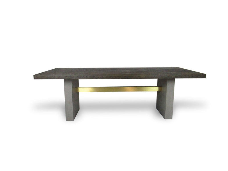 June - Modern Dark Grey & Walnut Dining Table