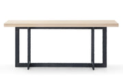 K8963 - Natural Oak + Black Metal Console Table — view 2