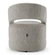 Kadoka - Modern Light Grey Fabric Dining Chair w/ Castor Wheels — view 3