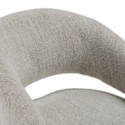Kadoka - Modern Light Grey Fabric Dining Chair w/ Castor Wheels — view 5