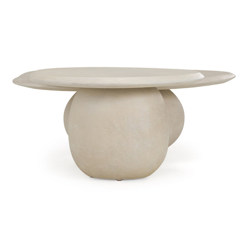 Kalvin - Modern Beige Fiberform Nesting Coffee Table Set — view 2