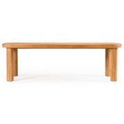 Kamari - Outdoor Teak & Grey Olefin Fabric Dining Table Set