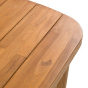 Kamari - Outdoor Teak & Grey Olefin Fabric Dining Table Set — view 5