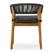 Kamari - Outdoor Grey Olefin Fabric + Teak Dining Chair (Set of 2) — view 4