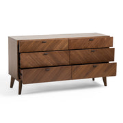 Kamela- Modern Walnut Dresser — view 3