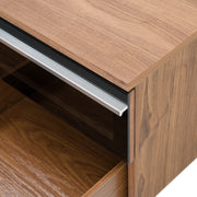 Karlstad - Modern White + Walnut TV Stand — view 5