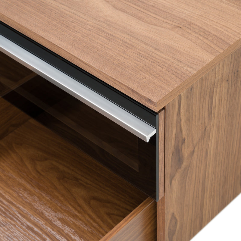 Karlstad - Modern White + Walnut TV Stand — view 5