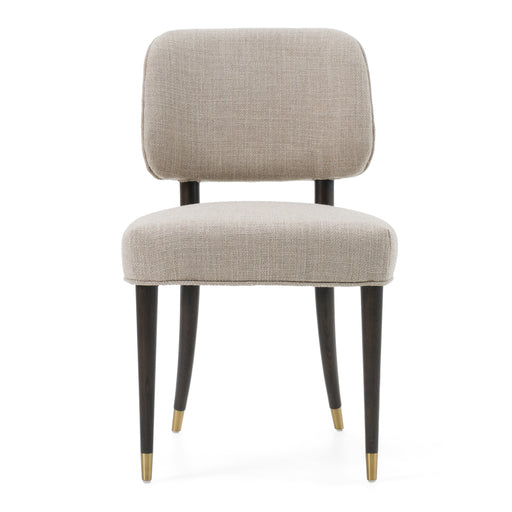 Kathy - Modern Beige Fabric + Oak Dining Chair (Set of 2) — view 2