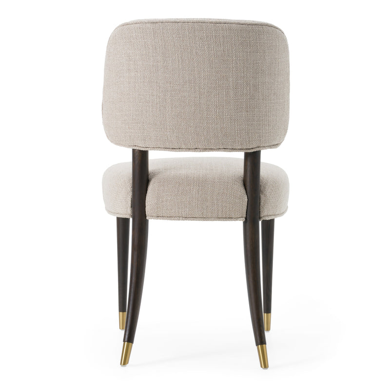 Kathy - Modern Beige Fabric + Oak Dining Chair (Set of 2) — view 4