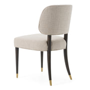 Kathy - Modern Beige Fabric + Oak Dining Chair (Set of 2) — view 5