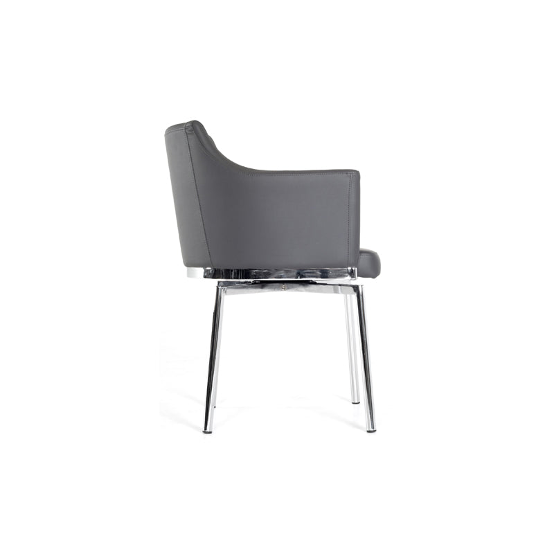 Kaweah Modern Grey Dining Chair — view 2